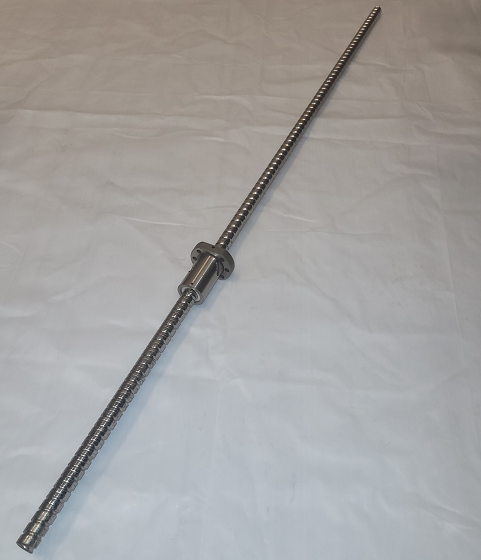 Ball Screw Precision Ground 16 ⌀, 10mm pitch, 37" / 940mm fully threaded length+ ball nut