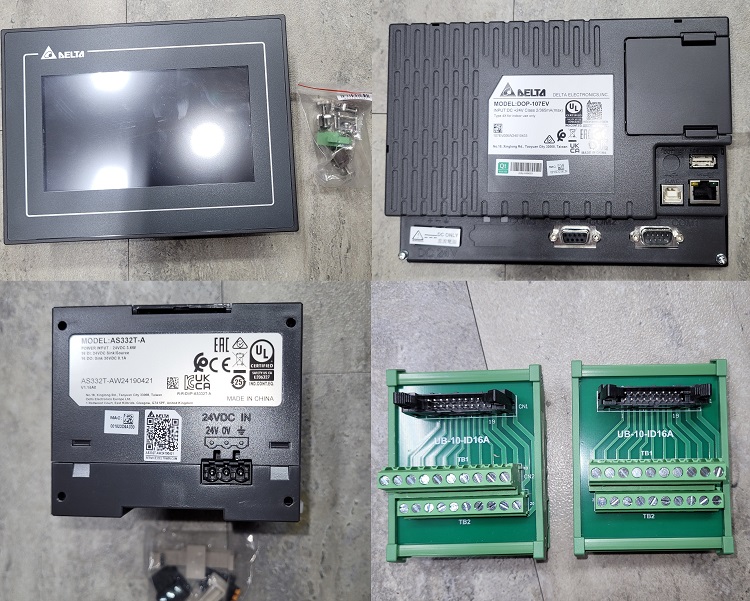 Delta HDMI DOP-107EV & PLC AS332T-A & UB-10-ID16A x 2 with Integrated cables