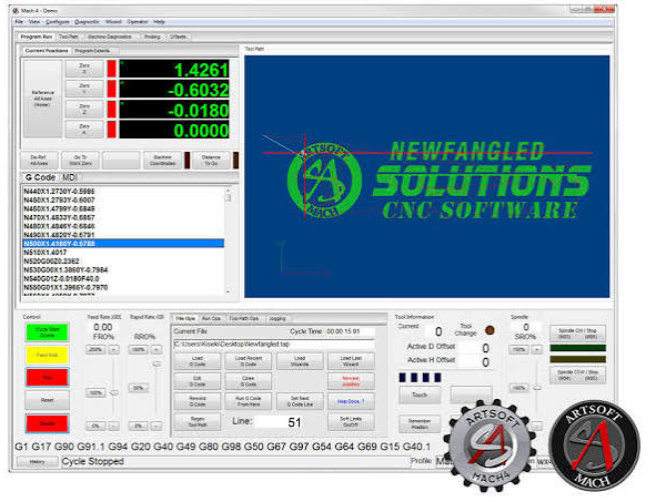 MACH4 Hobby CNC Operation Software