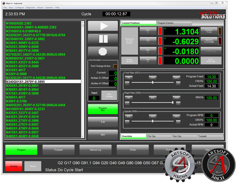 MACH4 Industrial CNC Operation Software