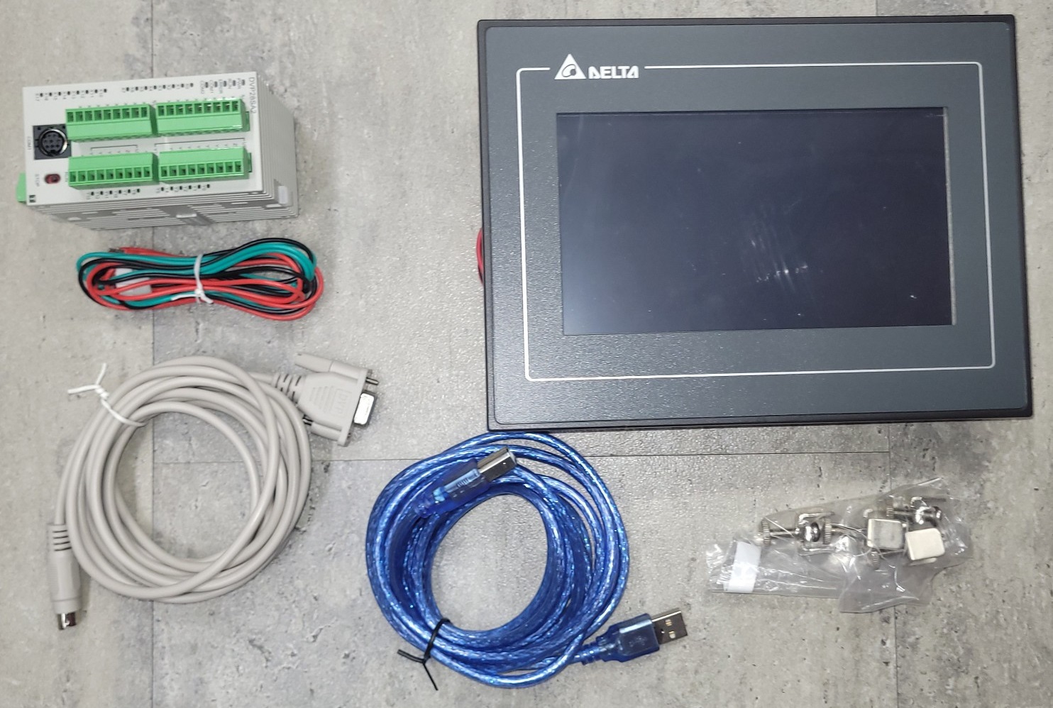 Delta HDMI DOP-107BV & PLC DVP28SA211T & Integration cables Machinery Solution